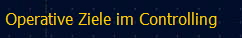 Operative Ziele im Controlling